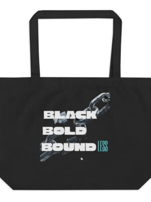 large-eco-tote-black-front-691dc7ac9a84b.jpg BLACK BOLD BOUNDLESS | Large Organic Cotton Tote Bag