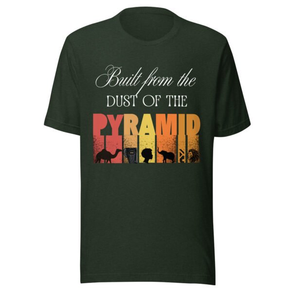 unisex-staple-t-shirt-heather-emerald-front-691db4c4d22c1.jpg Built From The Dust of The Pyramid | Unisex T-Shirt