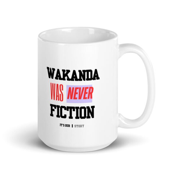 WAKANDA Was Never Fiction | White Glossy Mug